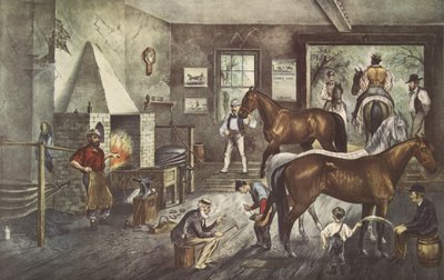 Trotting Cracks at the Forge by American School